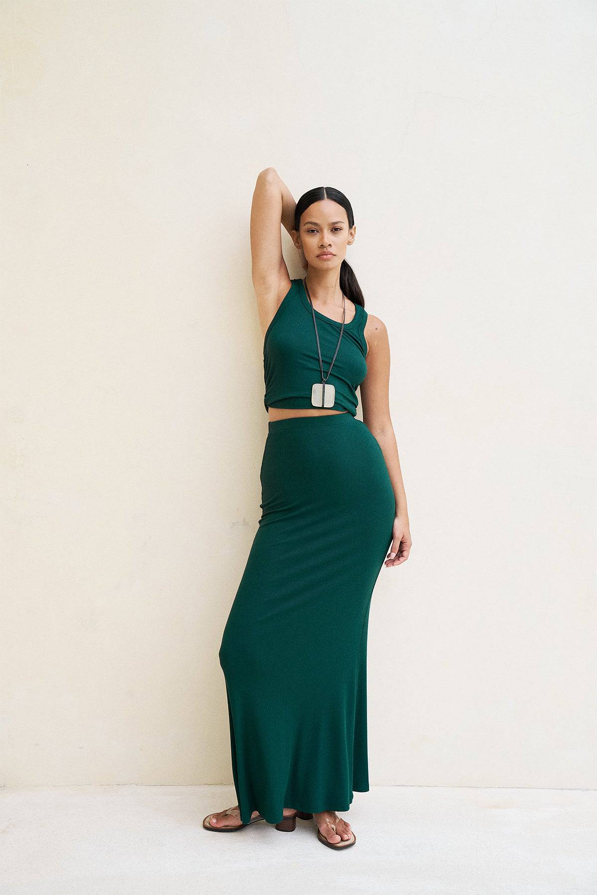 Dom Maxi Skirt - Forest Green XS Dom Maxi Skirt - Forest Green XS