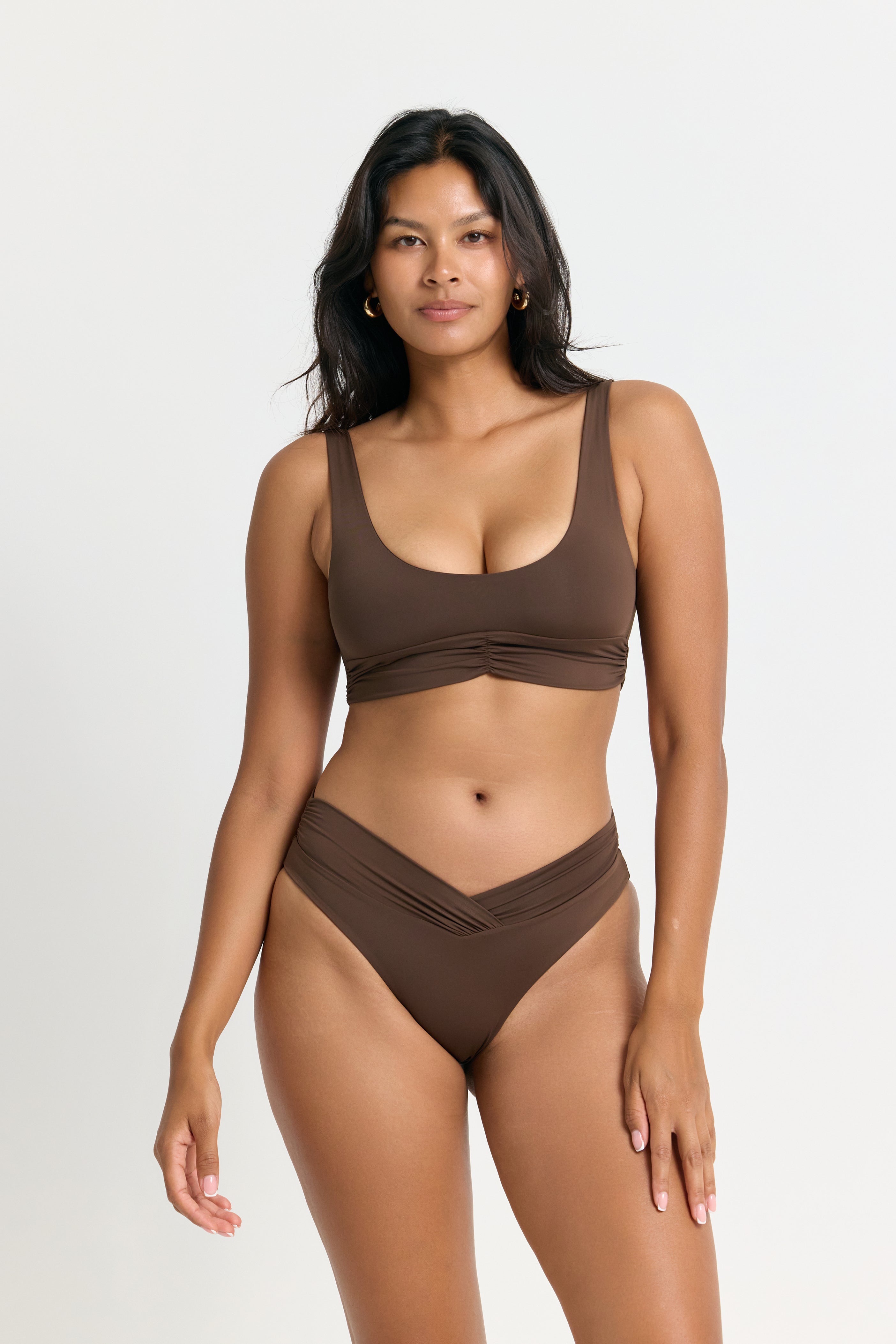 Dark Brown Bikini Bra Top