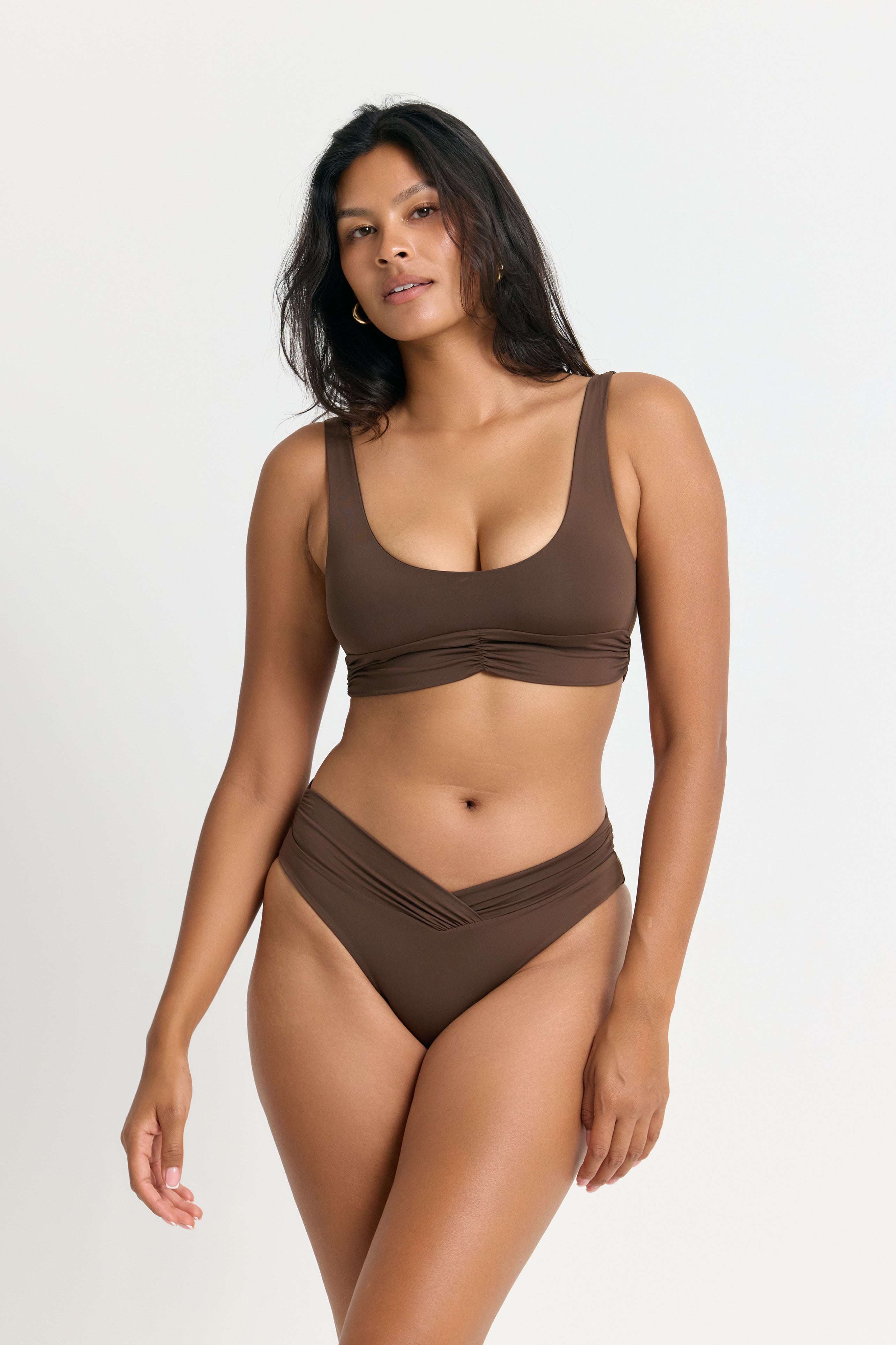 Dark Brown Bikini Bra Top