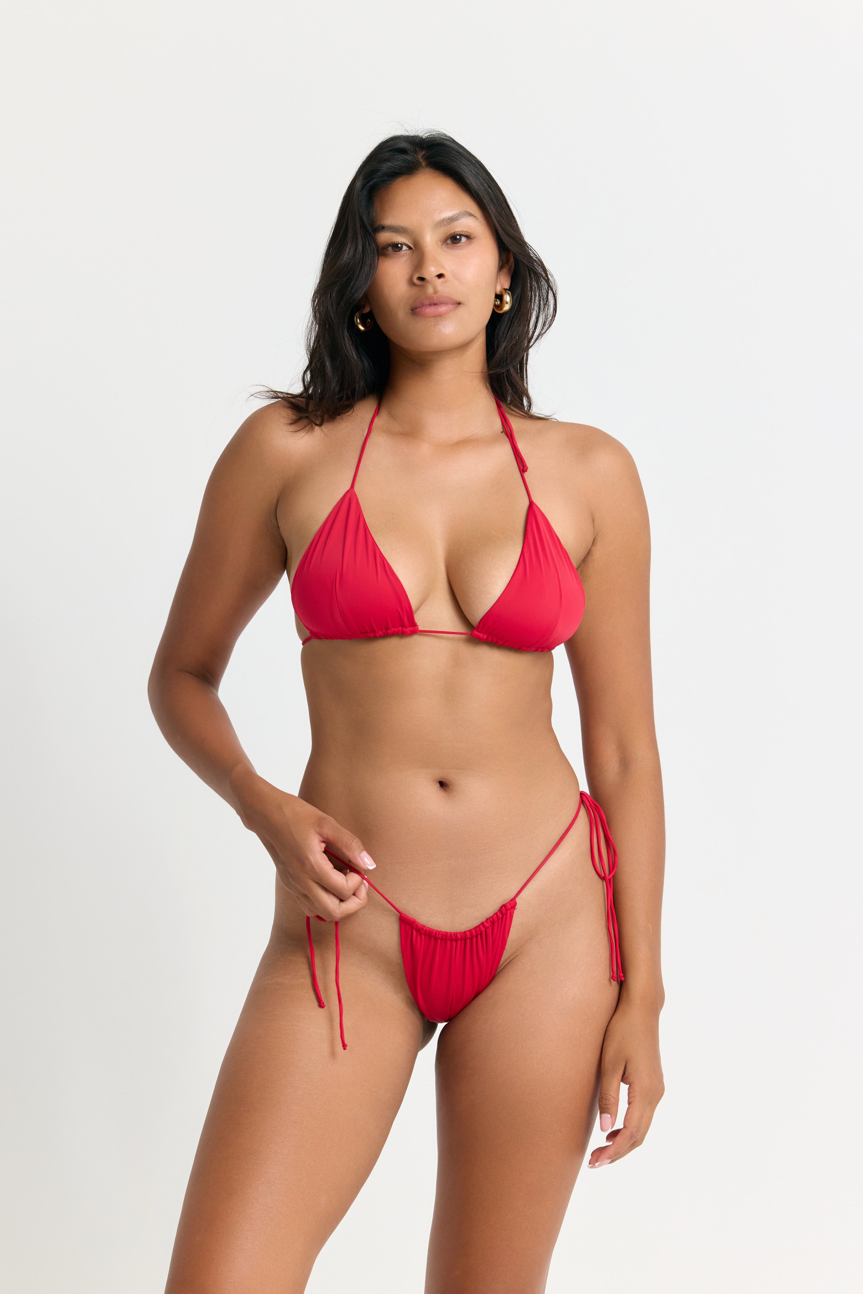 Red String Bikini Top