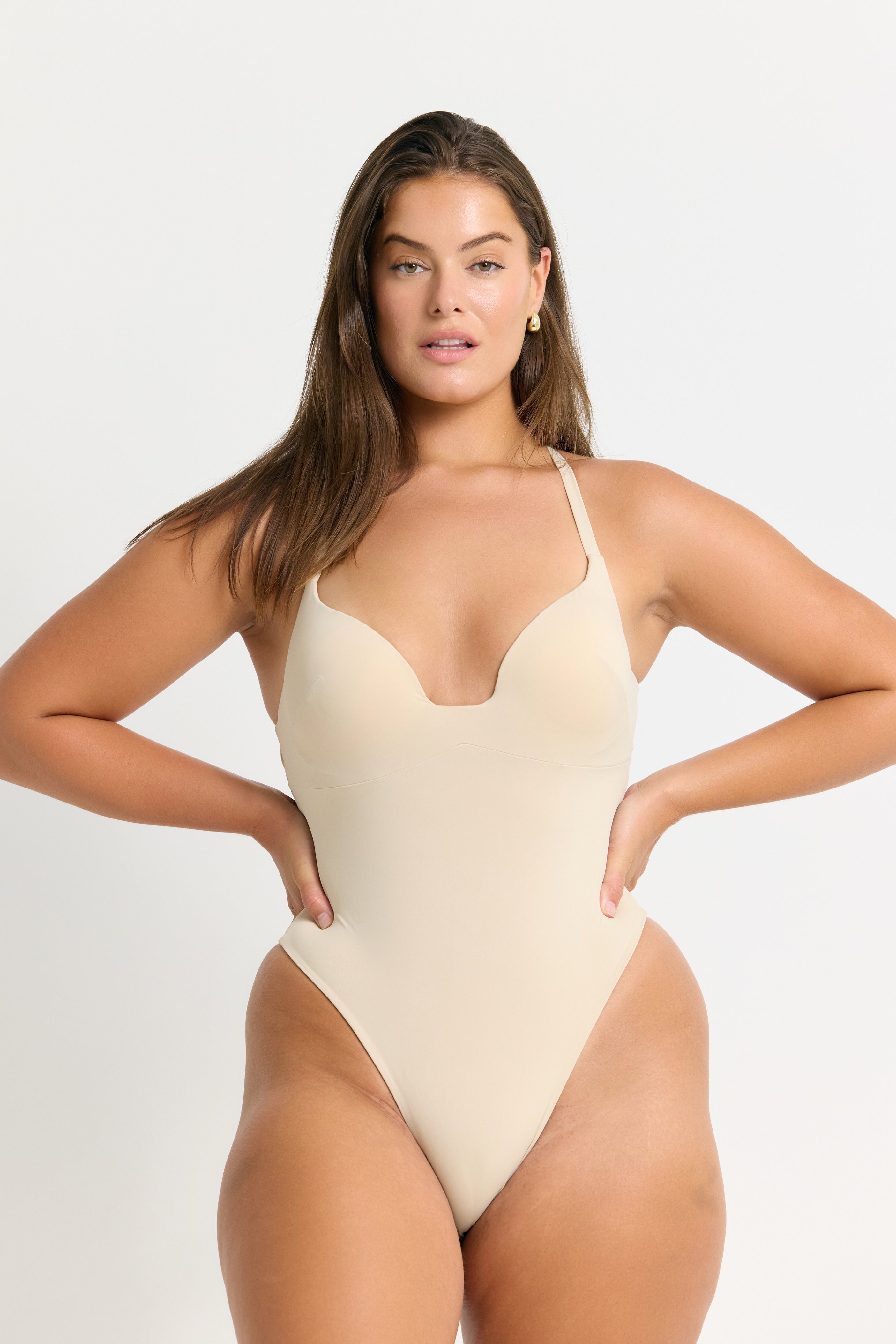 COCONUT ONE PIECE SWIMSUIT WITH THONG BOTTOM