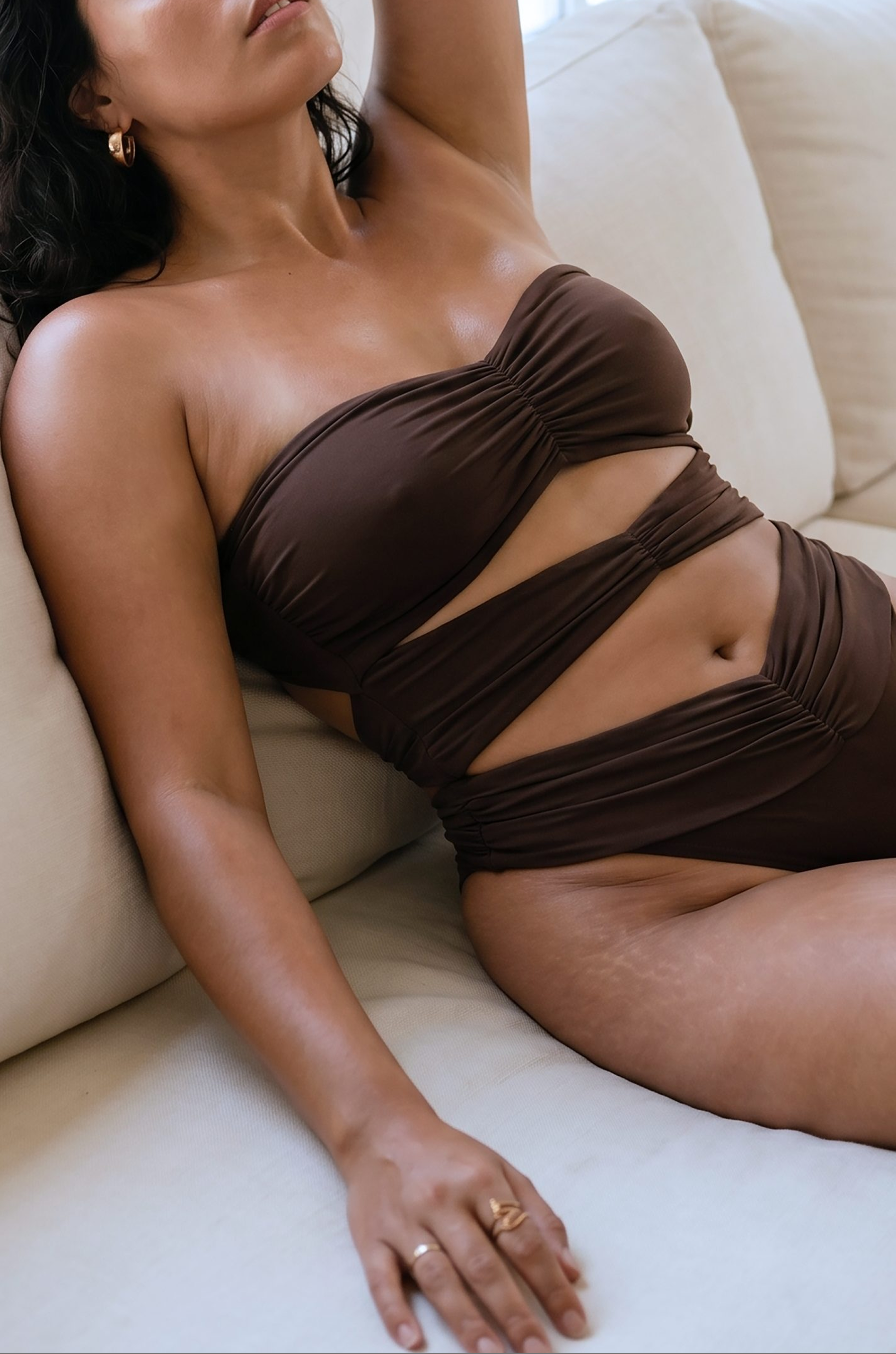 Willa Strapless One Piece - Chocolate