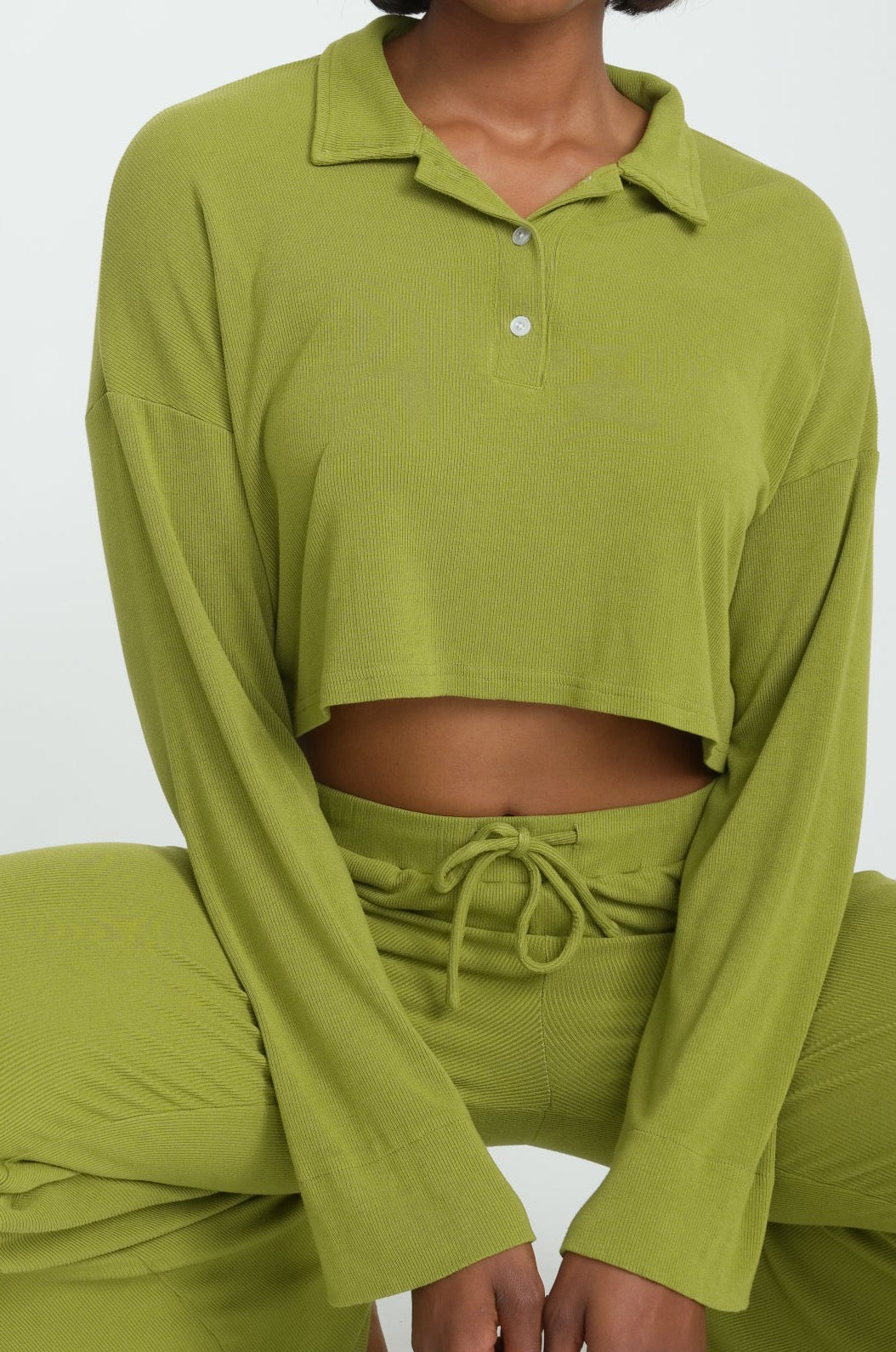 Rory Oversized Crop - Moss
