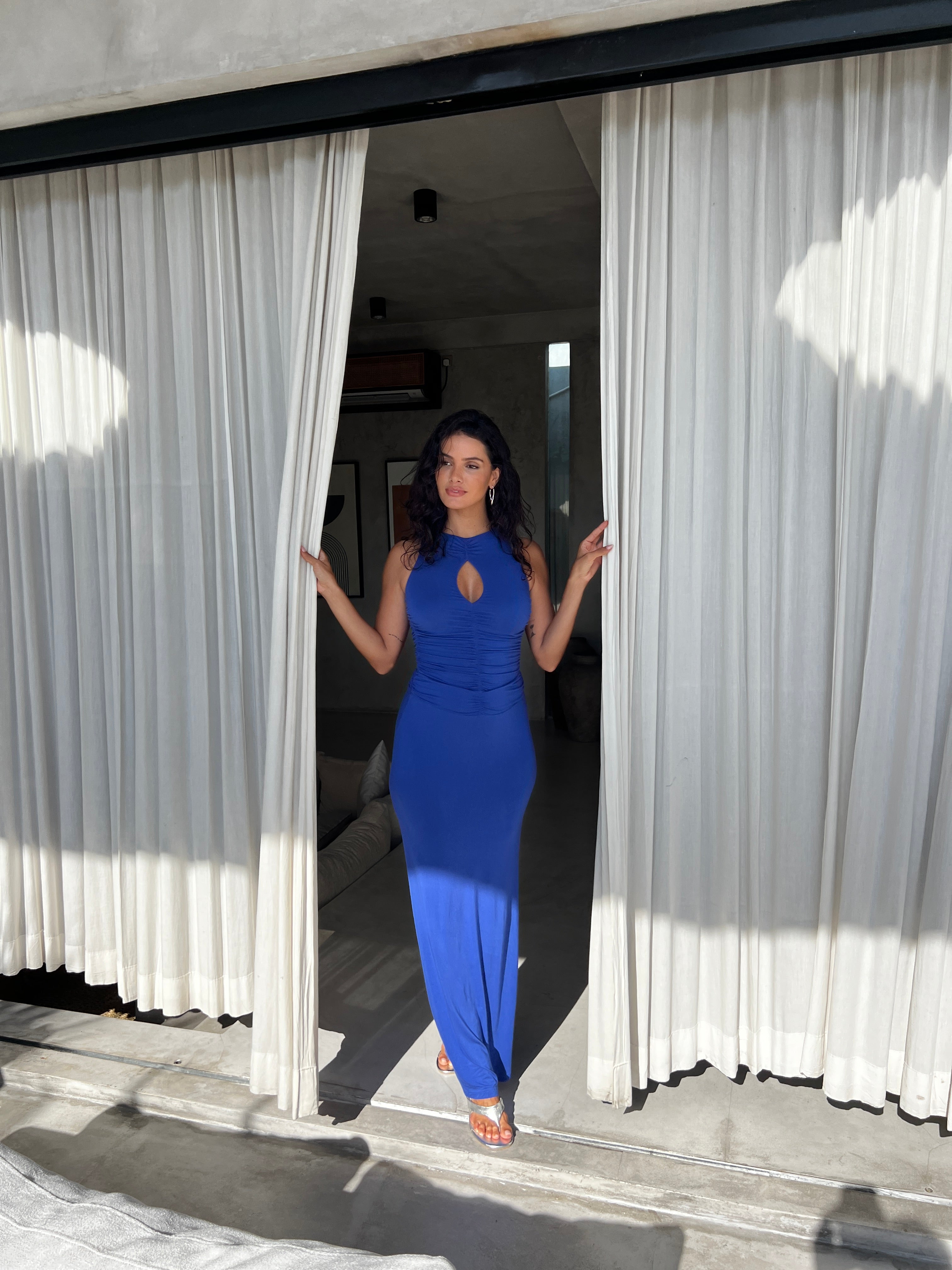 Remi Open Back Maxi Dress - Cobalt