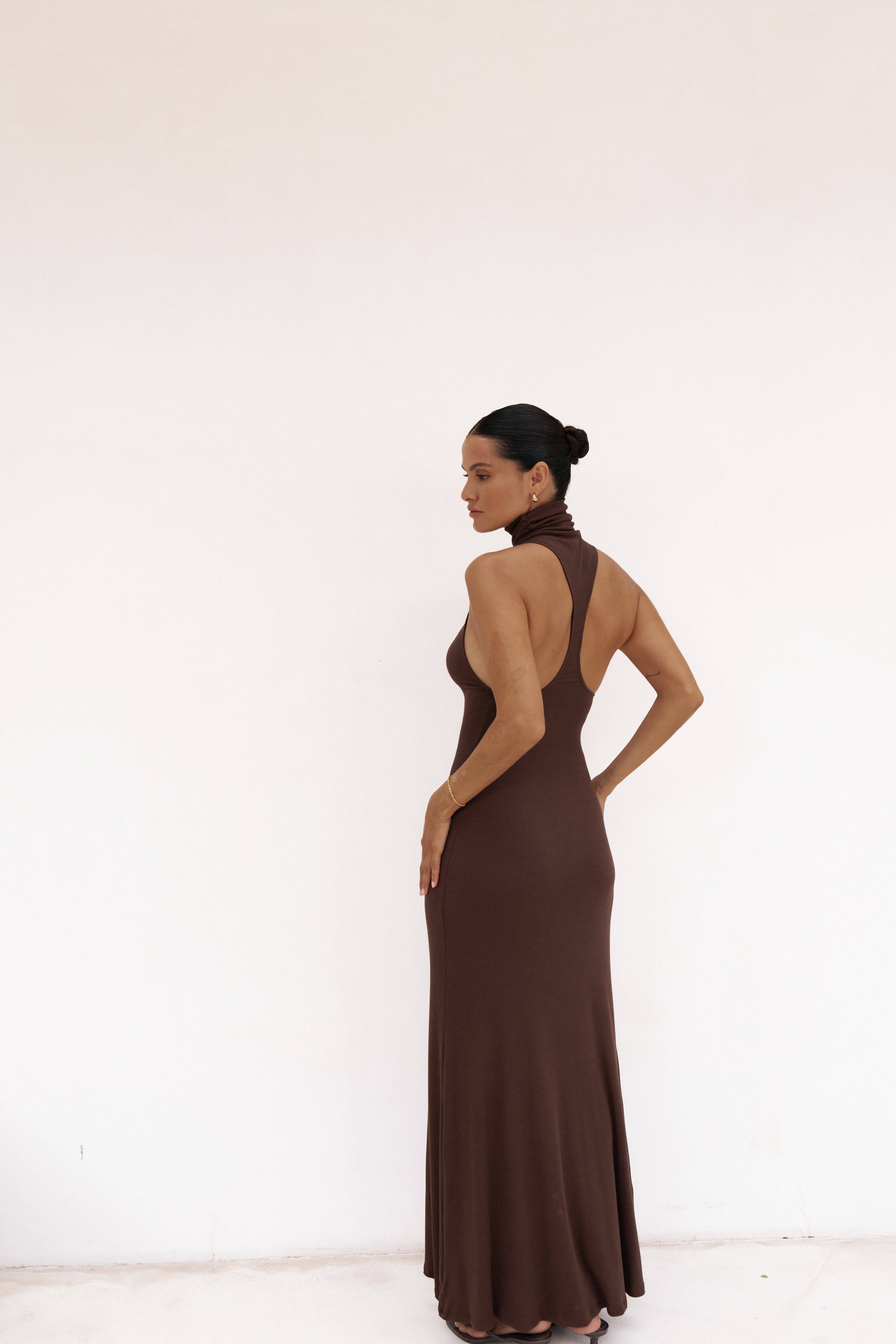 Maeve Maxi Dress - Chocolate L Maeve Maxi Dress - Chocolate L