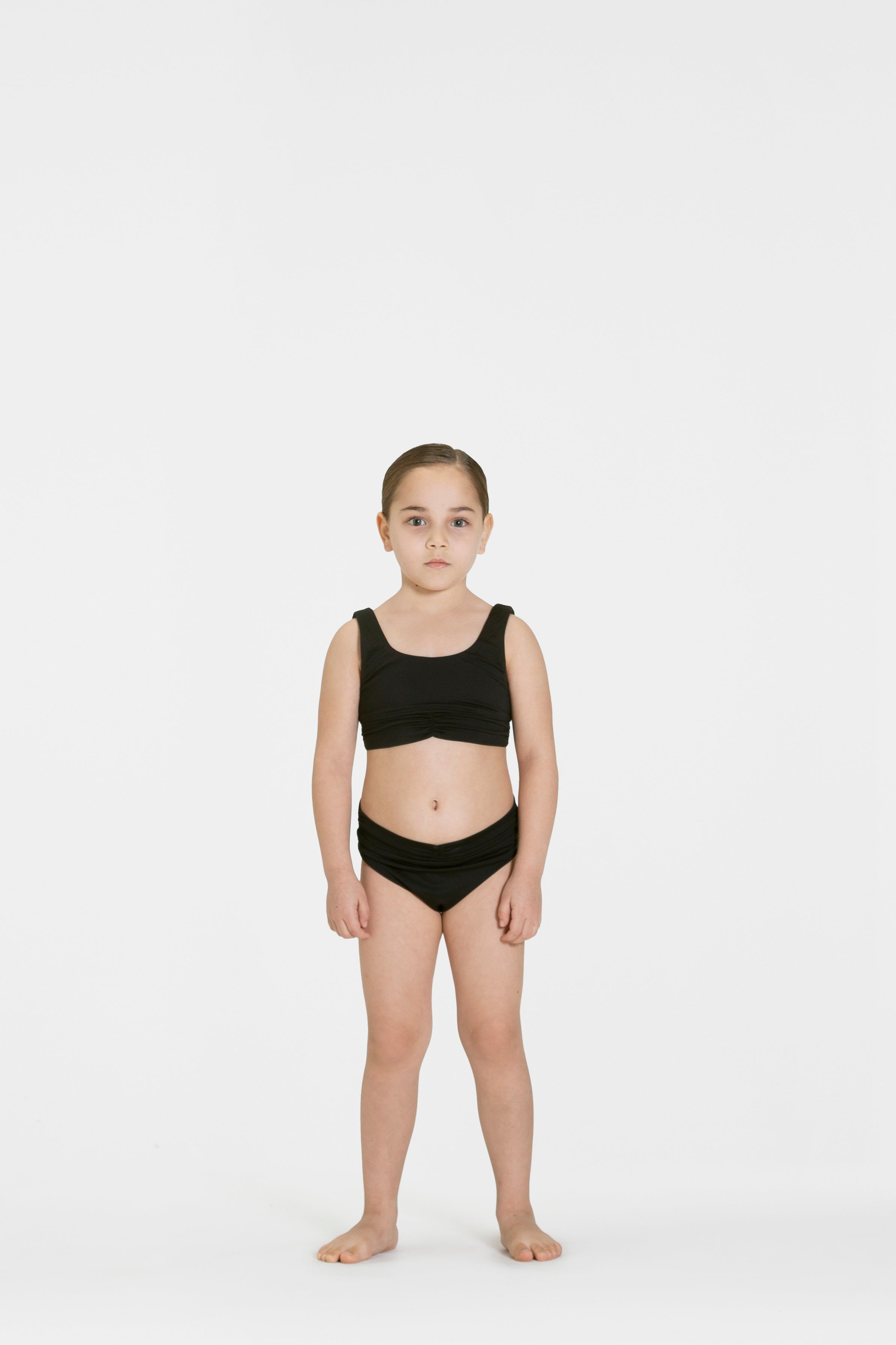 Mini Pico Top-Black kids bikini bottom